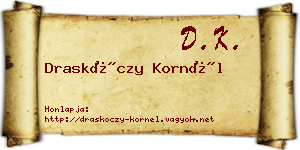 Draskóczy Kornél névjegykártya